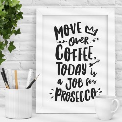 'Coffee And Prosecco' Typography Print