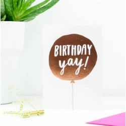 'Birthday Yay!' Greetings Card