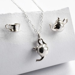 Silver Teapot Jewellery Set