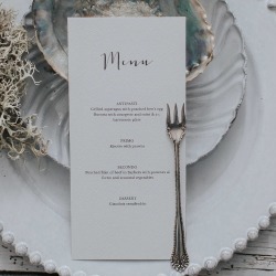 Calligraphy Style Menu Card