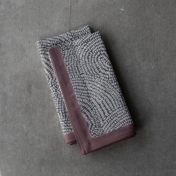 Pink And Grey Block Print Napkin