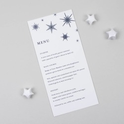 Winter Wedding Menu Card