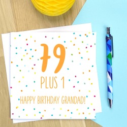 Personalised 80th Birthday Card