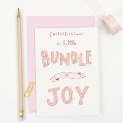 'Bundle Of Joy' New Baby Girl Card