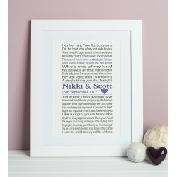 Song Lyrics Print