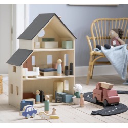 Luxury Scandi 25 Piece Wooden Dolls House