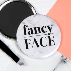 Fancy Face Pocket Mirror Or Badge