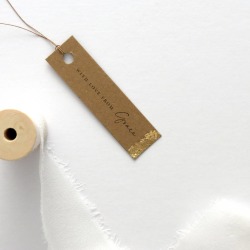 Pack Of 10 Personalised Gold Foil Gift Tags