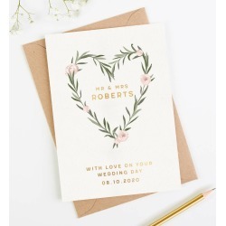 Wedding Card Gold Foil