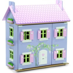 Lavender Dolls House With Furniture