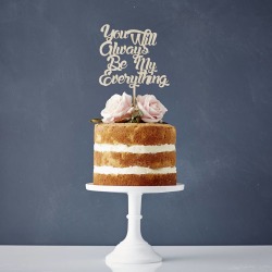 Personalised Song Lyrics Wooden Wedding Cake Topper