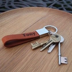 Personalised Leather Key Ring