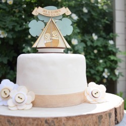 Personalised Camping Wedding Cake Topper