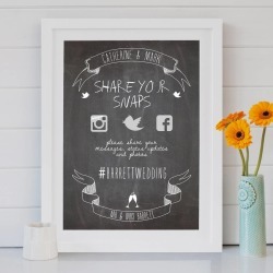 Wedding Chalkboard Social Media Print