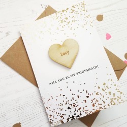 Gold Foil Be My Bridesmaid Personalised Card