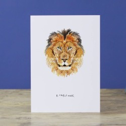 Roarsome Lion Greetings Card