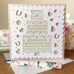 Personalised Wedding Day Papercut Card