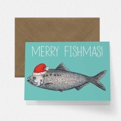Merry Fishmas Greetings Card