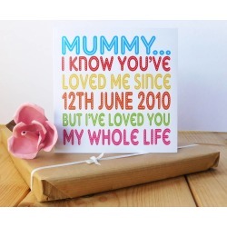 Mummy I've Loved You My Whole Life Card