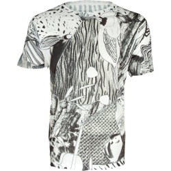 Unisex Monochrome Parrot Printed T Shirt Tee