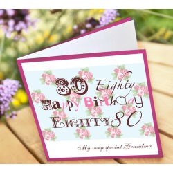 Personalised 80th Birthday Card