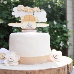 Personalised Plane Wedding Cake Topper