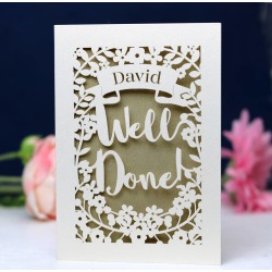 Personalised 'Well Done' Papercut Card