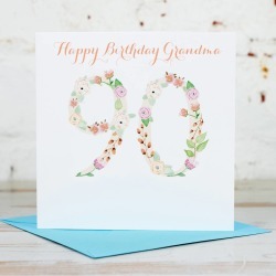 Personalised 90th Birthday Card