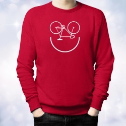 'Bike Smiley' Unisex Bike Sweatshirt/Jumper