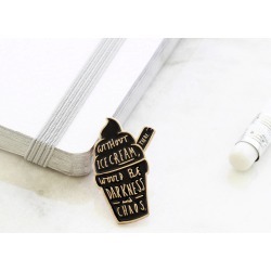 Ice Cream Gold Enamel Pin