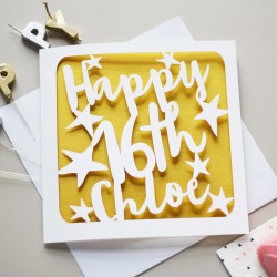 Personalised 16th Birthday Card