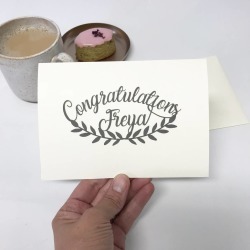 Personalised Papercut Congratulation Card