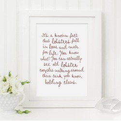 Lobster Quote Print