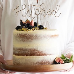 Hitched Wire Wedding Cake Topper