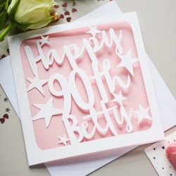 Personalised 90th Birthday Card
