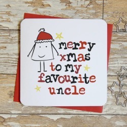 Merry Christmas To My Favourite Uncle Card
