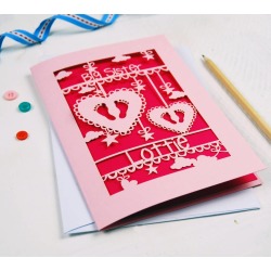Personalised Papercut Big Brother Or Sister Card