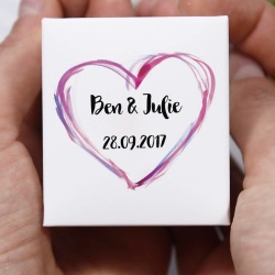Wedding Day Personalised Ring Jewellery Box