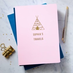 Personalised Gold Foil A5 Adventure Notebook