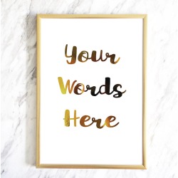 Personalised Gold Foil Print, Sentimental Gift