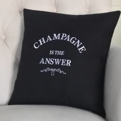 Champagne Is The Answer Cushion Personalised Cushion