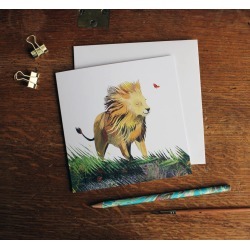 Lion Golightly Greetings Card