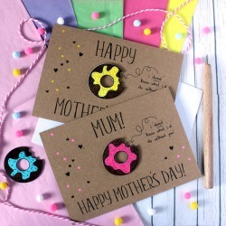 Personalised Donut Mother's Day Card, Card For Mum