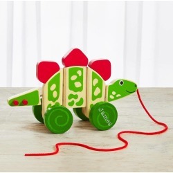 Personalised Pull Along Wooden Dinosaur Kids Toy