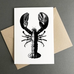 Lobster Card With Kraft Envelope. Eco Friendly