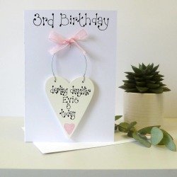 Personalised 3rd Birthday Card