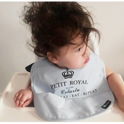 Grey Royal Baby Bib