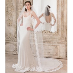 Wedding Veil Semi Lace Edge