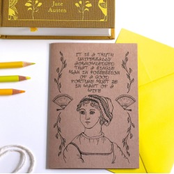 Jane Austen Greetings Card