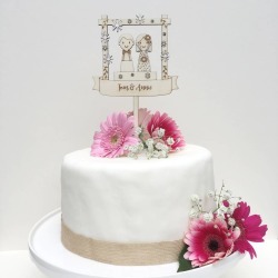 Personalised Winter Wedding Cake Topper